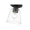 Z-Lite Annora 1 Light Flush Mount, Matte Black & Clear 428F1-MB - alternate 5